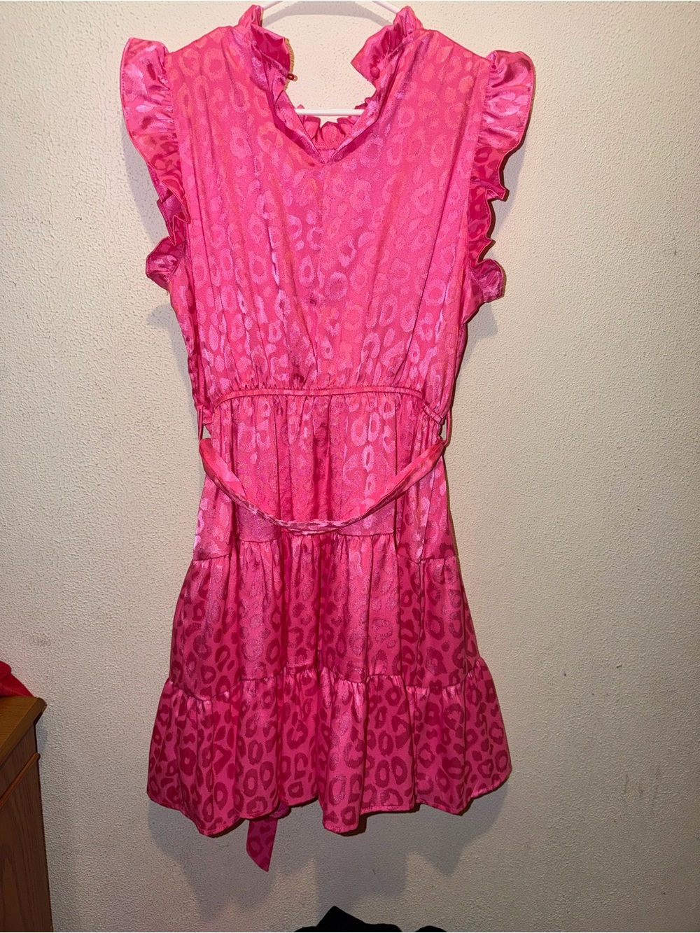 Pink Ruffle Tiered Dress - Picture 2 of 2
